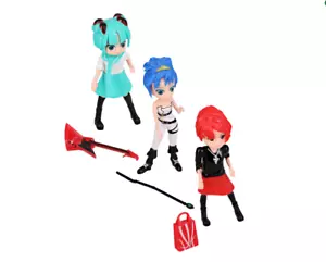 MaNga Kodama Anime Puppe, 3er Set: Aiko, Noriko und Bashira - Bild 1 von 4