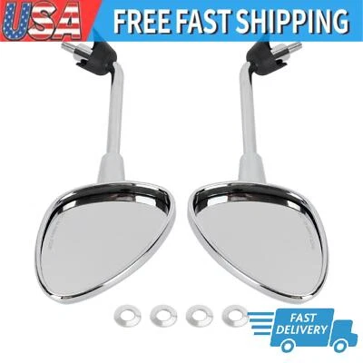 PAR de espejos retrovisores cromados para Vespa GTS HPE, Primavera, Sprint, 50, 125, 150, Elettrica Foto 1 de 4