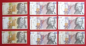 Orig. Billetes (9 uds.) 20 Tolar 50 Tolar Eslovenia República Eslovenia 1992 - Imagen 1 de 15