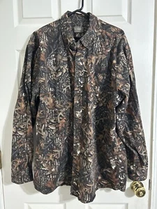 C.E. Schmidt Workwear Brown Leaf Camouflage Hunting Shirt Size XL Long Sleeve - Picture 1 of 6
