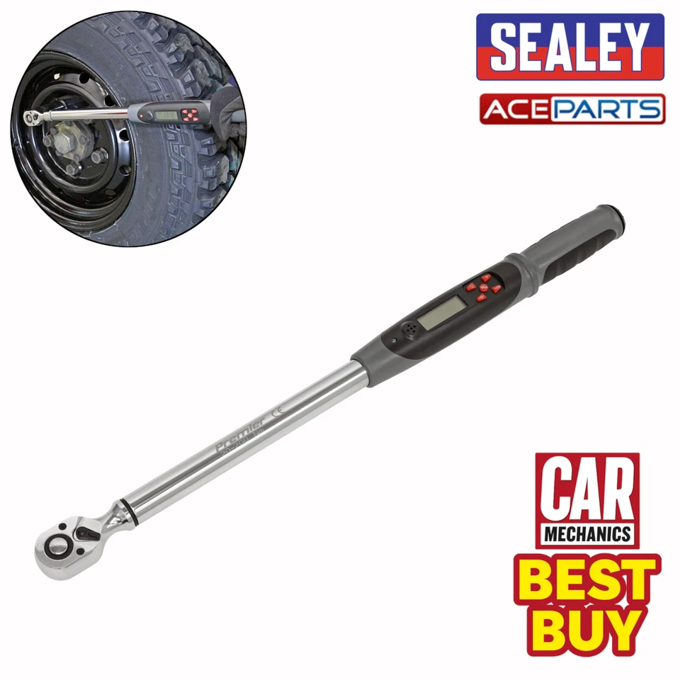 Sealey STW306 Angle Torque Wrench Digital 1/2"Sq Drive 20-200Nm(14.7-147.5lb.ft) - Image 1 of 4