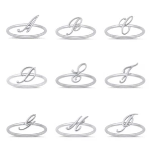 NEU! Sterling Silber 925 BUCHSTABEN, INITIALEN A BIS I DESIGN RINGE GR. 4-10 - Bild 1 von 11