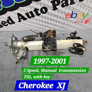 97-01 Jeep Cherokee XJ Manual, 5 Speed Steering Column Tilt With Key OEM - Picture 1 of 7