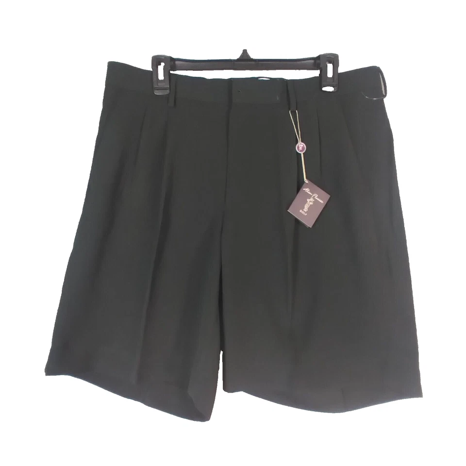 Alan River Pantalones Cortos Hombre 35 x 9 Negro Plisado Golf Informal Bermudas Dri-fit NUEVO Foto 1 de 4