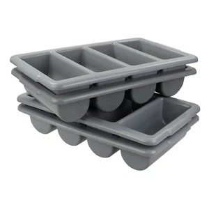 Cand 4Packs Commercial Cutlery Flatware Tray Plastic Silverware Drawer Organizer - Picture 1 of 9