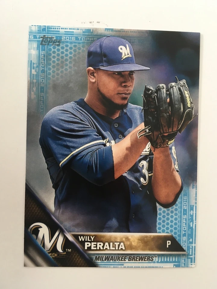 2016 Topps Mini Blue Parallel Wily Peralta Brewers 414 #'d /10 Rare Low S&H - Image 1 of 1