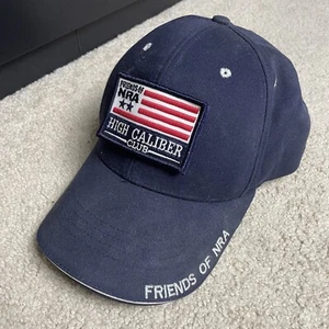 NRA Hat Unisex Adult Blue Friends Of NRA High Caliber Club Hat Adjustable Cap - Picture 1 of 8