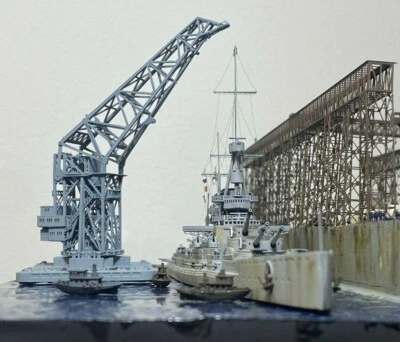 1:700 German Navy  floating crane Langer Heinrich, WWI, WWII, 3D printed kit, Wb - Bild 1 von 4