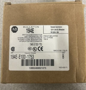 194E-E100-1753 ALLEN BRADLEY IEC Load Switch, Open, OFF-ON  90°, 100A, 3 POLE - Picture 1 of 3