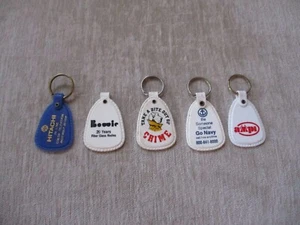 (5) Vintage Plastic Key Chain Key Ring Fob Tag - Picture 1 of 12