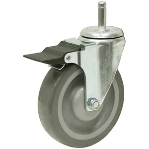 5x1-1/4 Grip Ring Swivel Caster w/Brake 1-4296 - Picture 1 of 1