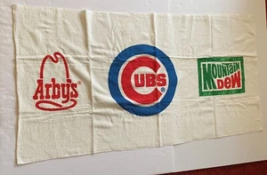 VTG Chicago Cubs Arbys Mountain Dew Cotton Promo Towel 100% Made In USA - Picture 1 of 9