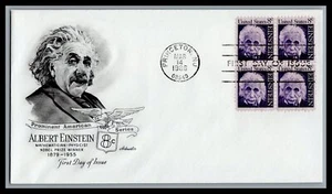 US FDC # 1285. 8c Einstein Artmaster block 1966, 9L531 - Picture 1 of 1