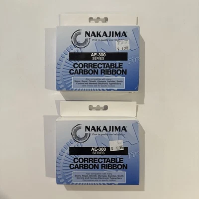 Nakajima Correctable Carbon Ribbon - AE-300 Series - 2 Packs - Image 1 of 4