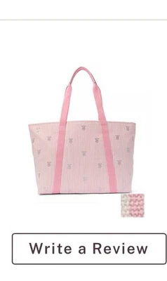 New VS Heritage Stripe Tote Bag | Victoria's Secret 14" H × 22.3"' W x7.3" D - Image 1 of 4