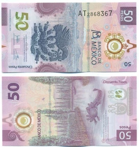 MEXICO NOTE 50 PESOS 7.7.2022 PREFIX AT POLYMER P 133 UNC - Picture 1 of 1