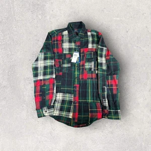 Polo Ralph Lauren Classic Fit M Holiday Performance Patchwork Camicia di Flanella Nuova con etichette - Foto 1 di 11