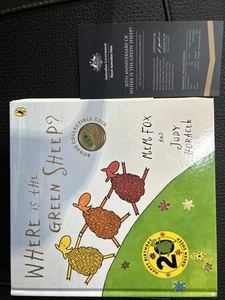 2024 Where is the Green Sheep? Gold Plated Coloured 20c Coin in Book Australia - Picture 1 of 2