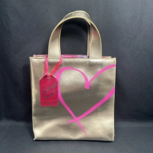 Victoria's Secret Tasche Gold Metallic Schimmer Herz Logo Y2K Angels Adriana Lima - Bild 1 von 13