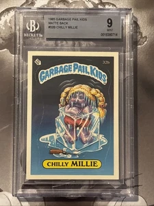 1985 Topps OS1 Garbage Pail Kids Series 1 CHILLY MILLIE #32b Matte Card BGS 9 - Picture 1 of 2