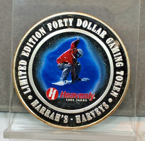 Harrahs Harveys Lake Tahoe Nv 40 Lmtd Edt Gaming Token ~ Heavenly Ski 