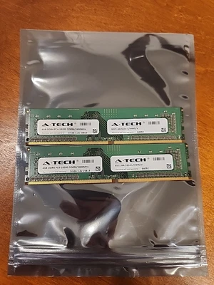 A-TECH 2x 4GB DDR4 2400 MHz PC4-19200 DIMM 288-Pin 1Rx16 Desktop Memory RAM - Image 1 of 3