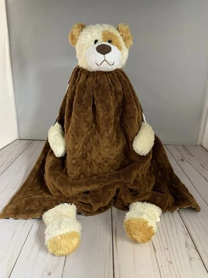 Игрушка-одеяло Babies Lovie Cuddle мягкая теплая большая собака коричневая в полоску сзади - Изображение 1 из 4