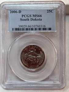 2006 D South Dakota State Quarter PCGS MS66 Cert# 10760316 - Picture 1 of 4