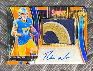 2023 Select FOTL Puka Nacua RPA Neon Orange Pulsar/33 Nasty Patch Rookie Auto - Foto 1 di 8