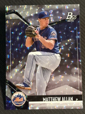 2021 Bowman Platinum FOIL REFRACTOR WHITE ICE Matthew Allan item 1 - Image 1 of 2