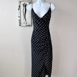 Zara Polka Dot Lace Up Back Sleeveless Midi Damen Slip Dress Size M - Bild 1 von 11