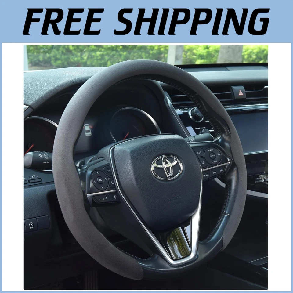 Cubierta de volante de gamuza Premium de 15" - Ajuste ergonómico y rendimiento para todo tipo de clima Foto 1 de 4