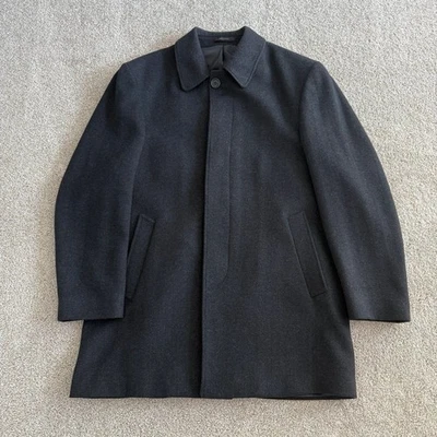 Abrigo Top Chaqueta Chaps Mezcla Lana 42L Para Hombres Gris Carbón Negocios Informal Foto 1 de 4