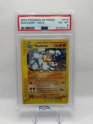 POKEMON MACHAMP SKYRIDGE HOLO RARE H15 PSA 6 INVEST REGRADE - Image 1 of 2