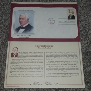 1986 First Day Cover Postal Commemorative Society Sheet Millard Fillmore Pres. - Picture 1 of 5
