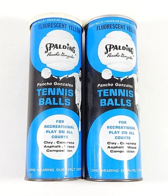 Lote de (2) latas de pelotas de tenis Pancho Gonzales Spalding (1) selladas (1) abiertas Foto 1 de 3