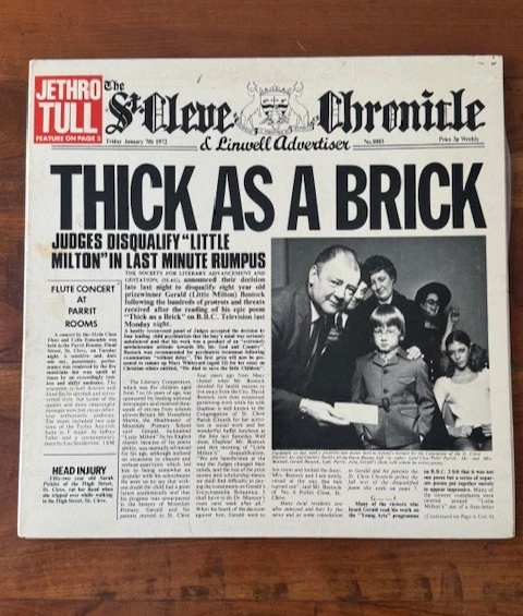 Jethro Tull Thick As A Brick Lp for sale | eBay