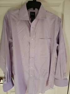 Jos A Bank Traveler Tech Dress Shirt 16 32 Light Purple Slim Fit Button Down - Bild 1 von 3