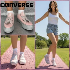 Pink Converse X Miley Cyrus Chuck Taylor All Star Lift 562237C Damen – Größe 7 - Bild 1 von 9