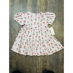 Jessica Simpson Kleinkind Mädchen mehrfarbig Kurzarm müde Freizeitkleid 2T neu mit Etikett - Bild 1 von 4