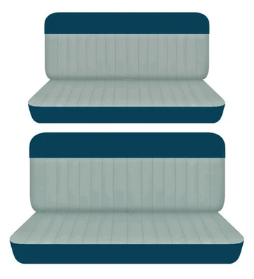 Fits 1949 to 1964 Oldsmobile 88 4Door Front and Rear bench seat covers teal gray - Image 1 of 4