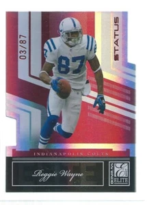REGGIE WAYNE 2007 DONRUSS ELITE STATUS DIE CUT RED #D 13/87 - Picture 1 of 1