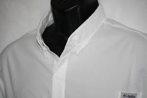 Columbia XLT TG PGF weißes Hemd Langarm Polyesterhemd mit Button Down Kragen - Bild 1 von 8