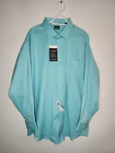 Van Heusen Mens Dress Shirt Long Sleeve Blue Opal Size 20 34/35 Big Fit NEW *B3 - Picture 1 of 4