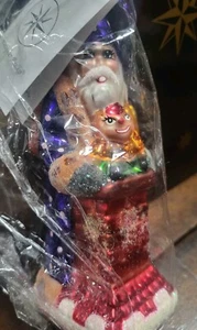 Fabulous Vtg Christopher Radko CHIMNEY SWEETS Santa Christmas Ornament 98-186-0 - Picture 1 of 4