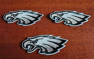 Philadelphia Eagles Three 3" Iron On Embroidered Patches FREE Shipping!! - Picture 1 of 1