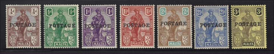 Malta Scott # 116-122 MH Overprints Part Set 1926 - Image 1 of 1