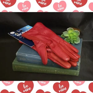 Woman's Isotoner Signature Sleek Heat Red Golves Macy's Winter Accessories L/XL - Picture 1 of 24