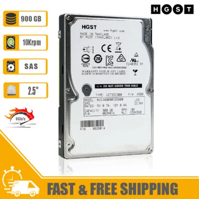 HGST 2.5" (SAS)  Internal Hard Drive 900GB 10Krpm 64MB 0B26014, HUC109090CSS600 - Image 1 of 4