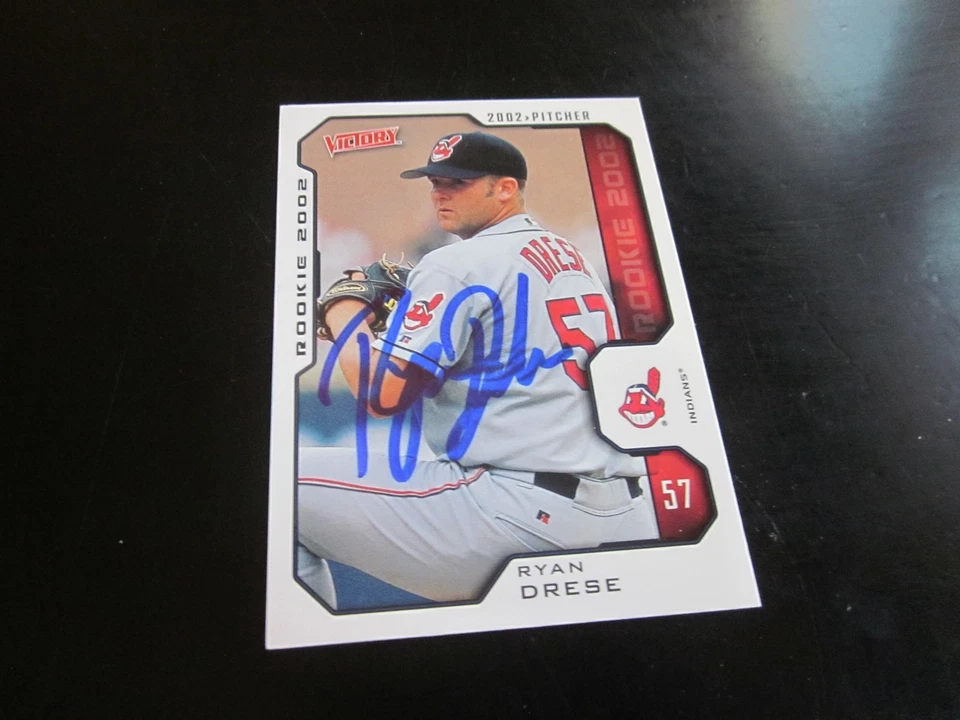 RYAN DRESE AUTOGRAPHED 2002 UPPER DECK VICTORY ROOKIE RC CARD INDIANS - Image 1 of 1